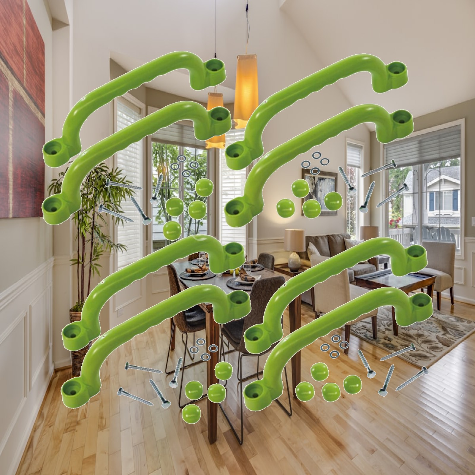 Kids Outdoor Treehouse - 8x Ручки-поручни для лазания, подарки для