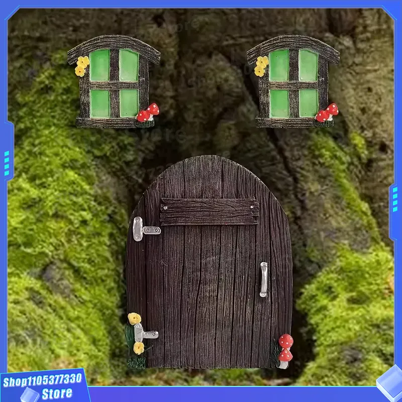 Kids Outdoor Fairy Garden - Миниатюрная скульптура в виде сказочной двери