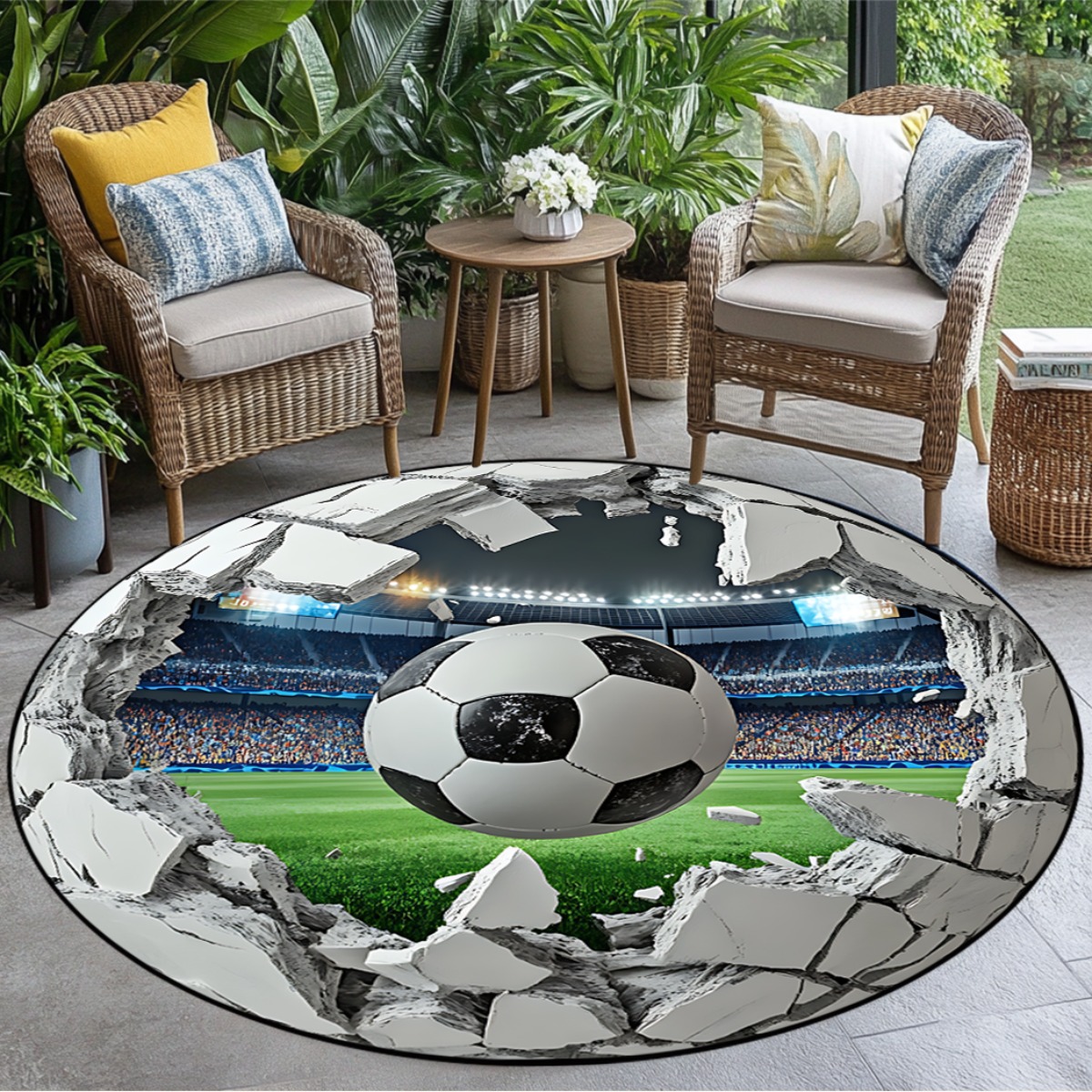 Круглый коврик с 3D-изображени – обзор и цена Kids Outdoor Mat Waterproof