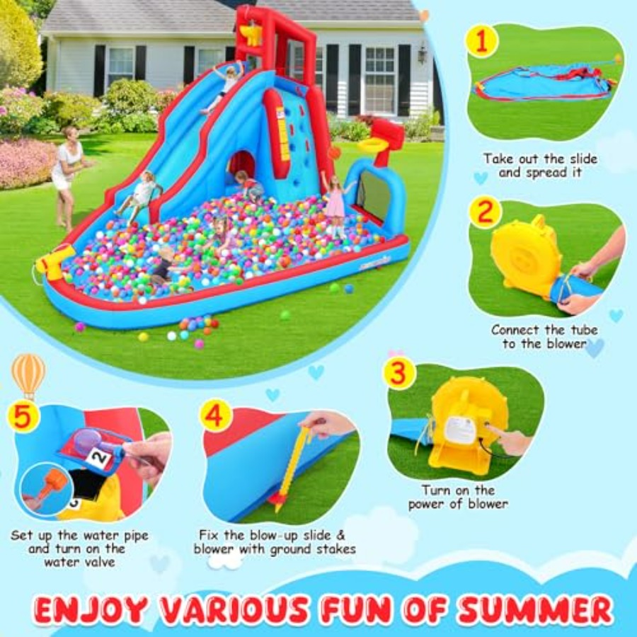 Надувной батут-аквапарк для де – обзор и цена Kids Outdoor Climbing Wall