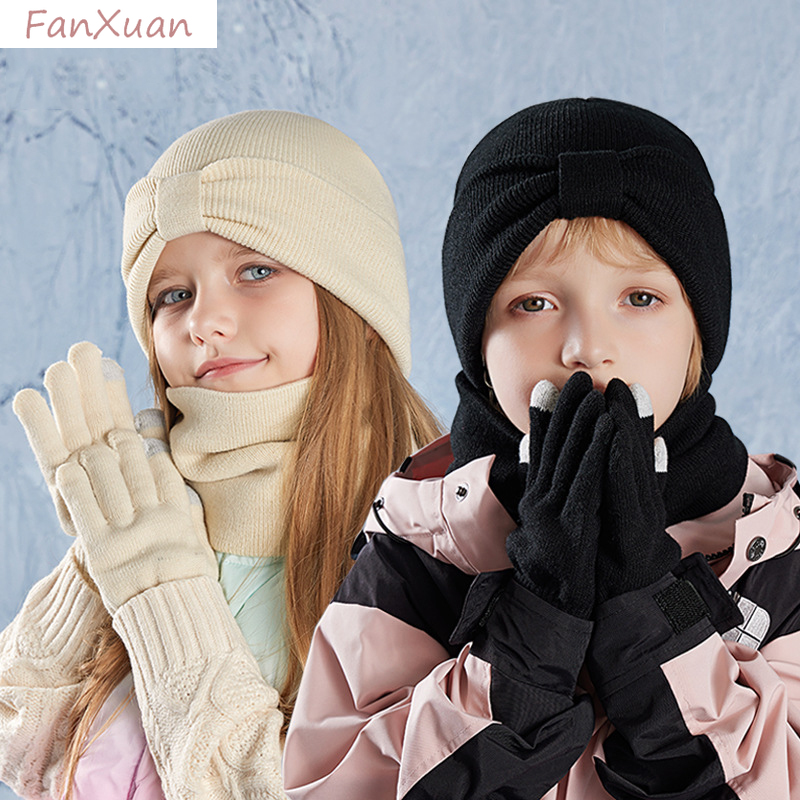 Детские зимние шапки, комплект – обзор и цена Kids Outdoor Gloves