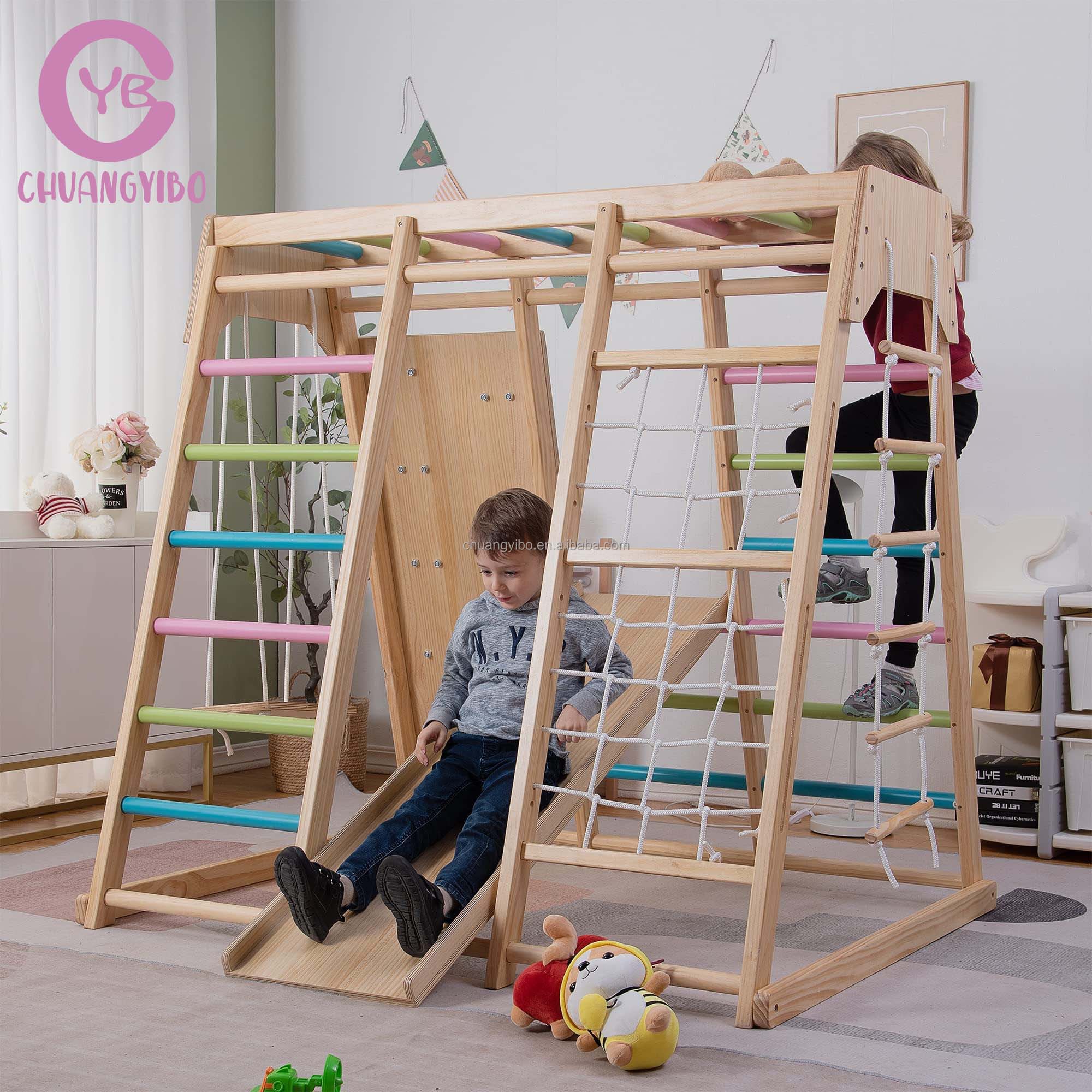 Деревянные горки и качели для  – обзор и цена Kids Outdoor Climbing Wall