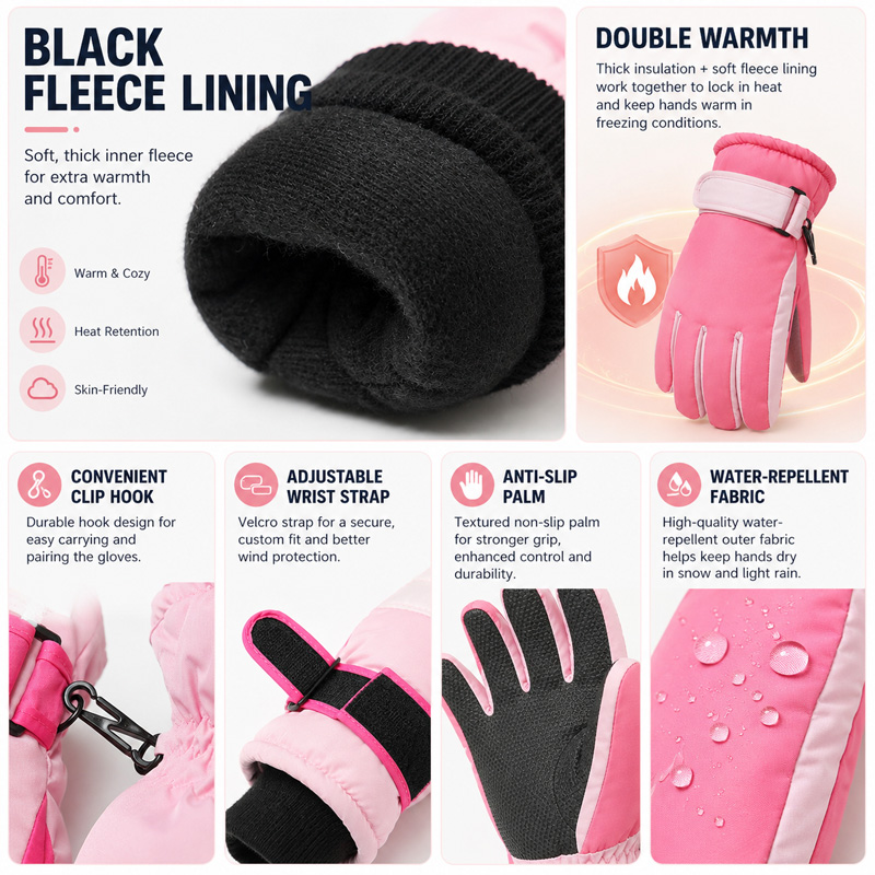 Детские зимние лыжные перчатки – обзор и цена Kids Outdoor Gloves