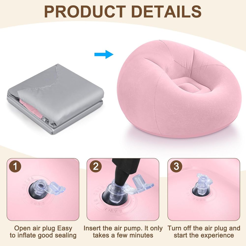 Надувные кресла-мешки, розовые – обзор и цена Kids Outdoor Bean Bag