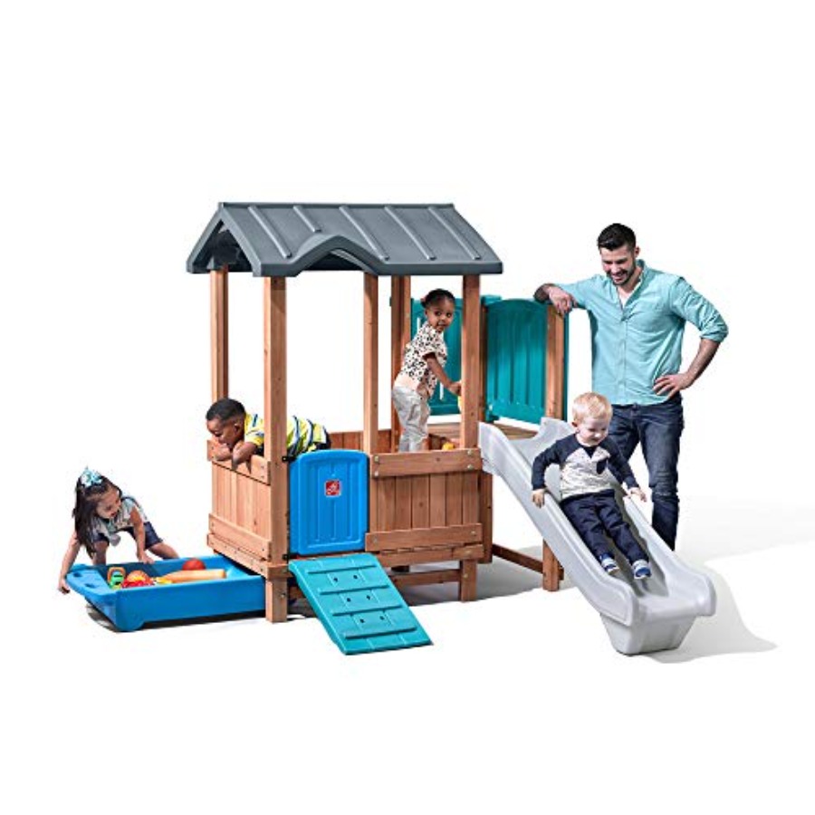 Игровой домик и горка Woodland – обзор и цена Kids Outdoor Playset