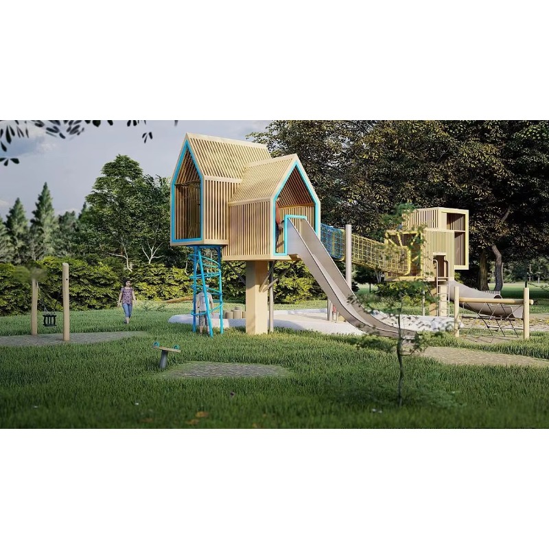Парк развлечений на открытом в – обзор и цена Kids Outdoor Treehouse